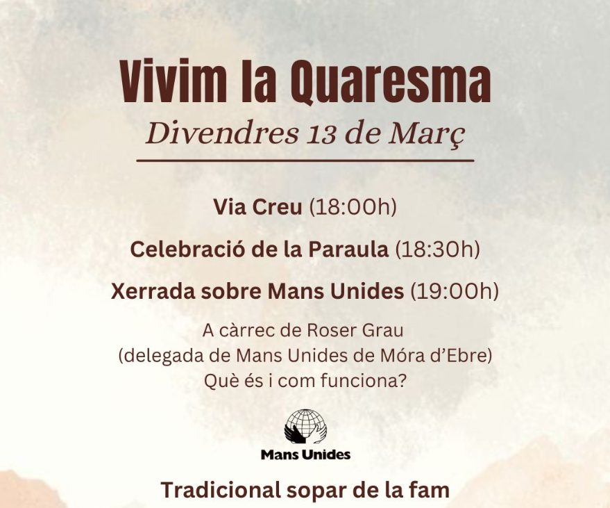 La parròquia de Cabassers programa una jornada d’actes per viure la Quaresma