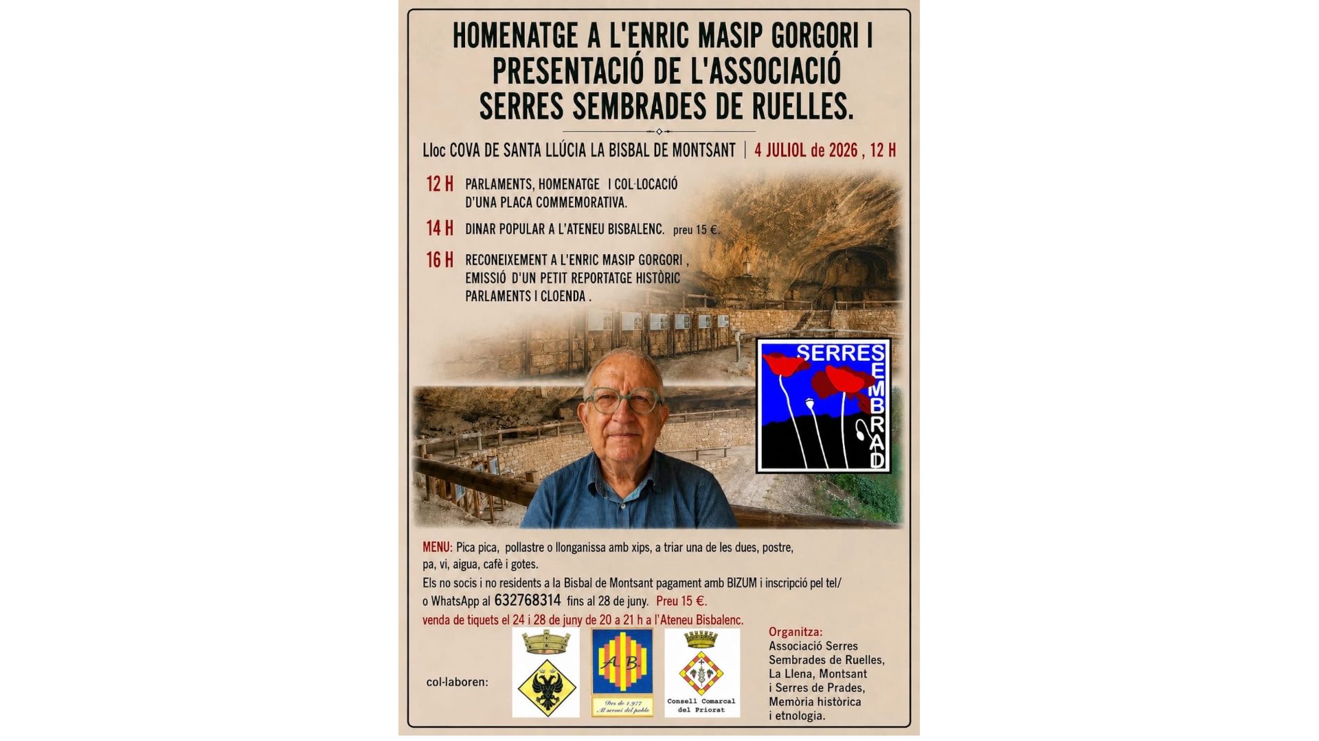 Jornada de memòria històrica a la Bisbal de Montsant el 4 de juliol