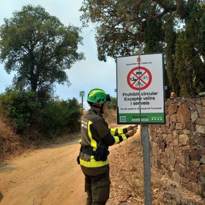 L’onada de calor extrema manté tancat l’accés al Parc Natural de la Serra de Montsant
