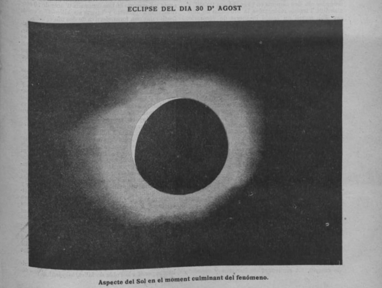 Cròniques de l’eclipsi solar de 1905: «No es preocupava ningú de les coses de la terra, suggestionat per la grandiositat del fenomen celeste»