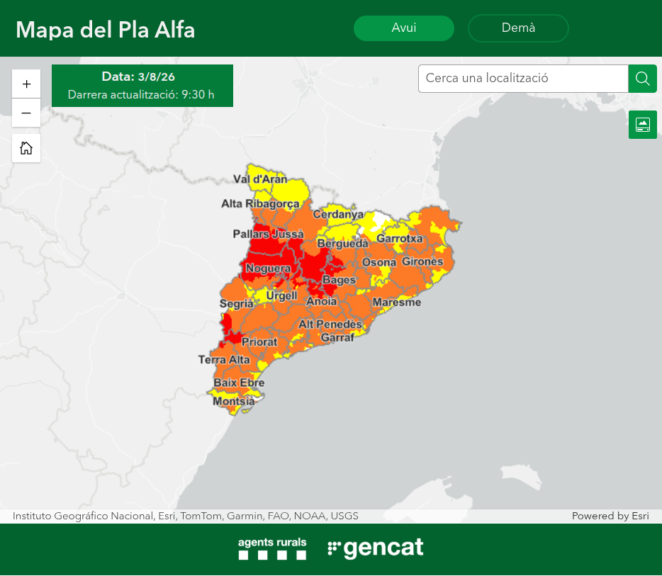 Desactiven el nivell 4 del pla Alfa a tot Catalunya i reobren els accessos als espais naturals